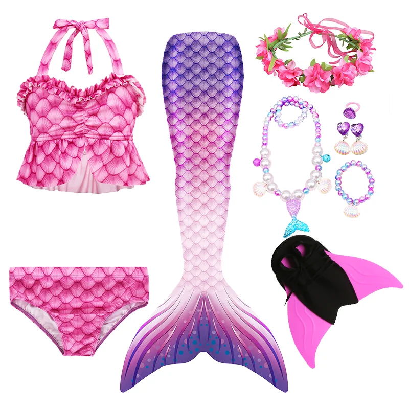 

Princess Cosplay girls mermaid costume Bikini Set, Customized color