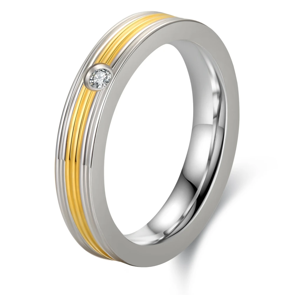 

Zirconia plated sterling gold stainless steel rings jewelry women wedding rings