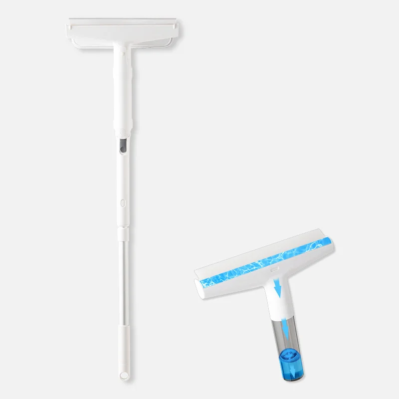 

BOOMJOY Water Collect Window Silicon Scrubber Squeegee Two In One Glass Scraper Cleaner, White