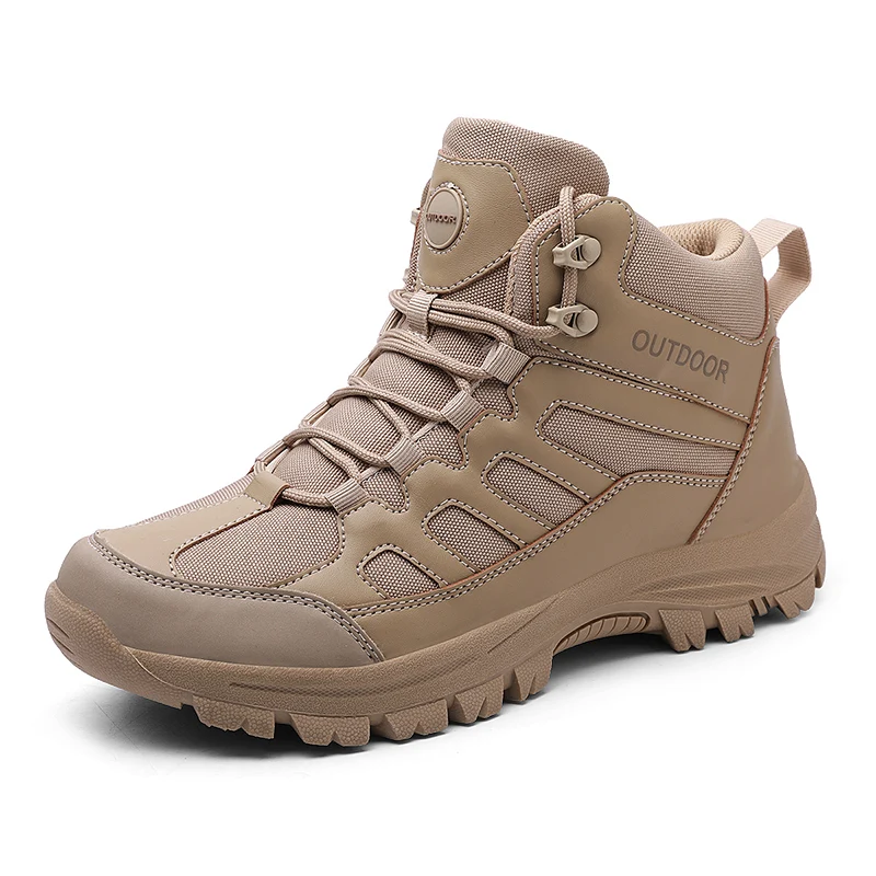 

2021 New Military Boots 6 inches Tactic Training Shoes 48 Outdoor Men work shoes Hiking Desert Camping safeti Boots