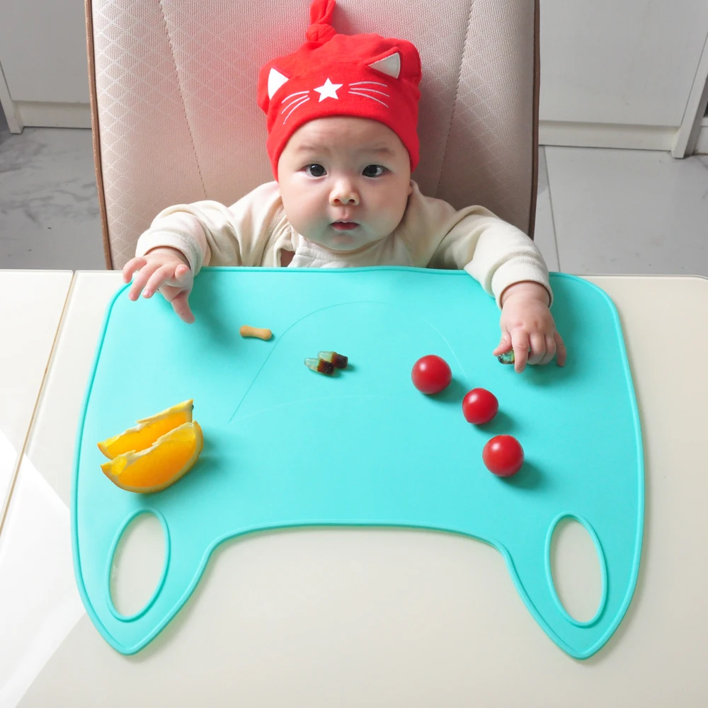 Waterproof Easy Wipes Clean Silicone Non Slip Placemat For Kids Baby
