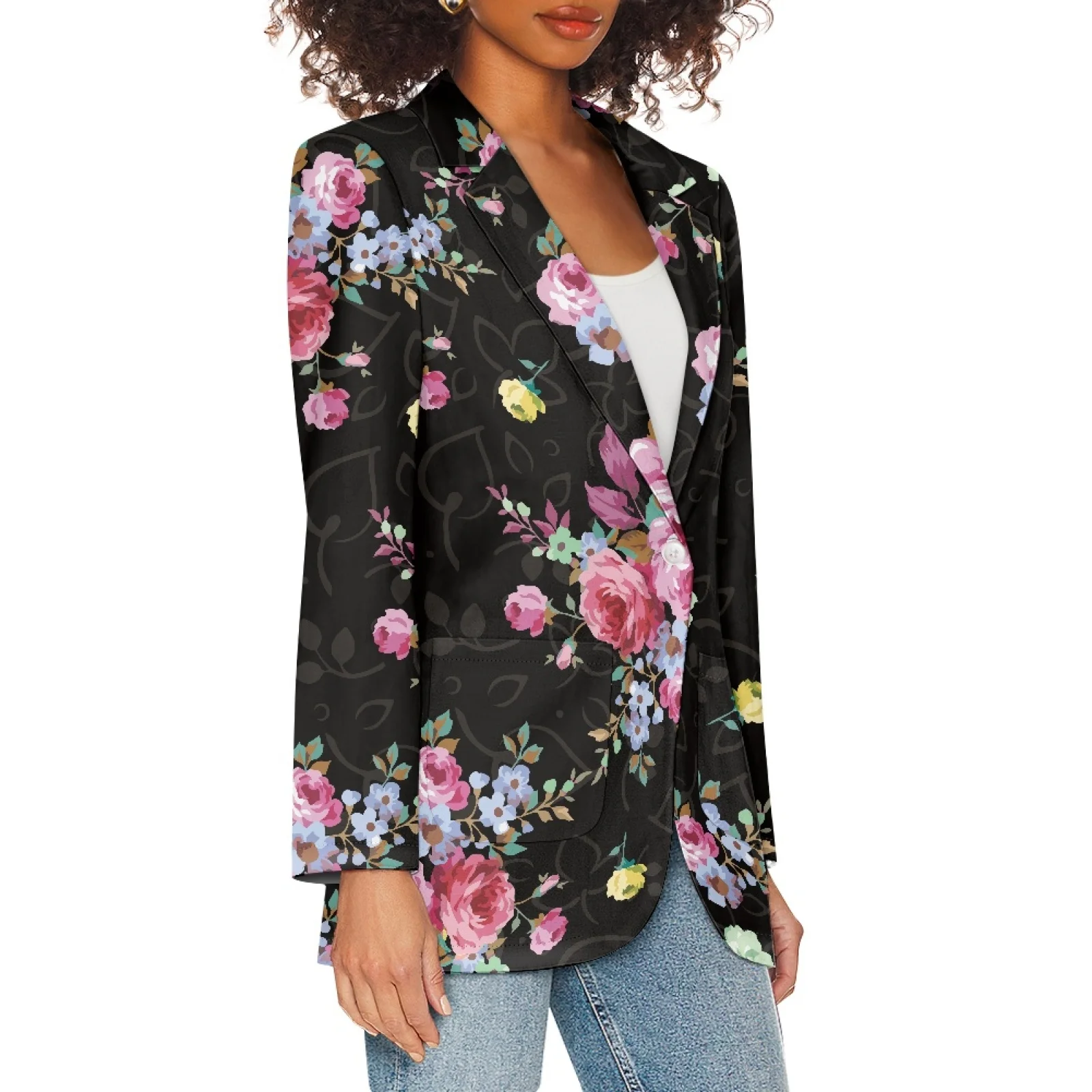 Print on Demand Blazer Casual Woman Hawaiian Tribal Tattoo Ladies Long Sleeve Autumn Women Office Blazers Custom Jackets Coats