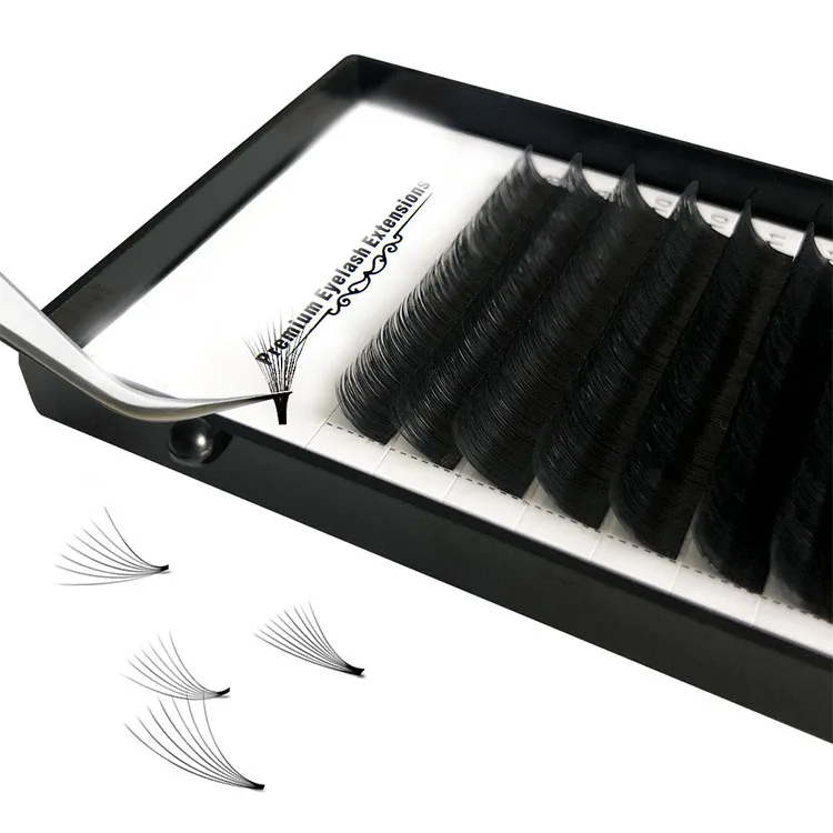 

Russian Easy Fan Blooming Lashes Eyelash Extension Easy Blooming Lashes Easy Fanning, Natural black