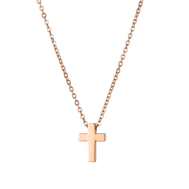 

Fashion Christian Jewelry Handmade Stainless Steel Choker Cross Pendant Necklaces For Women, Picture shows