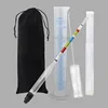 Homebrew Beer Wine Hydrometer Tapper Triple Scale Hydrometer with 250ml Cylinder Cleaning Brush & Bag
