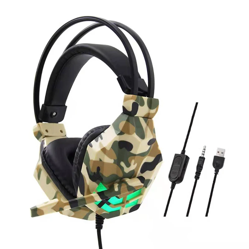 

Golden Sky New Product Headset 3.5Mm Gaming Headset Wired Headphone With Microphone Led Light Earphone Headband Wholesale