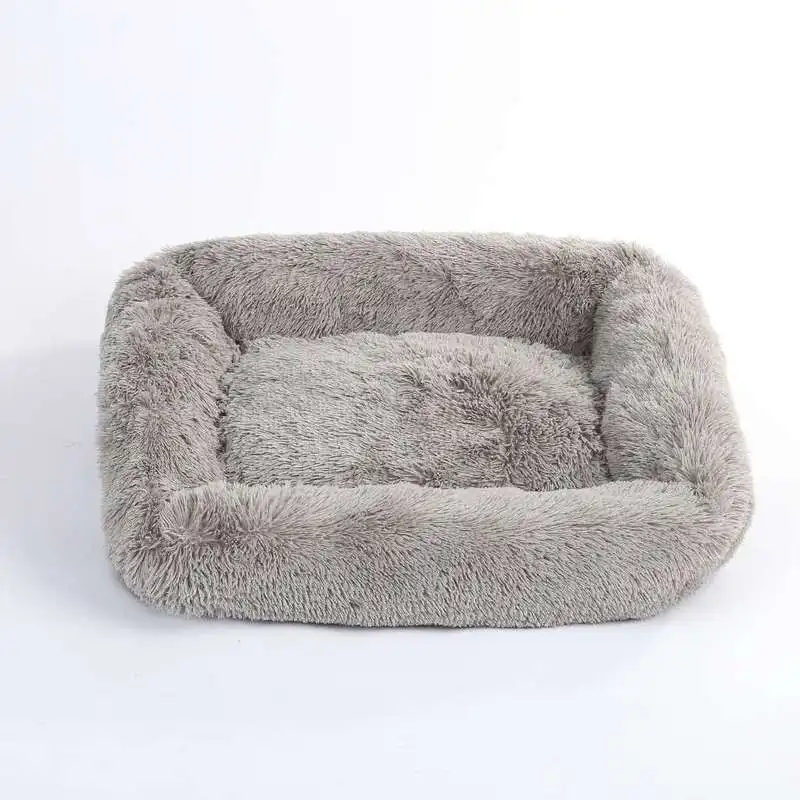 

Small Size Faux Fur Pet Plush Cuddler rect Pet Bed for Dogs and Cats, Picture