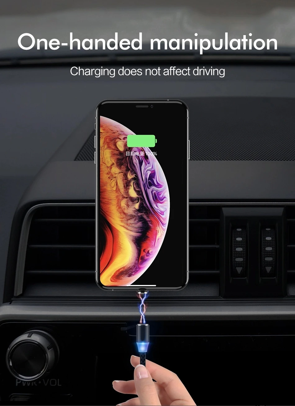 Custom Mobile Phone Fast LED Micro 3 in 1 Type C Magnetic Charging Data Losenda USB Cable - ANKUX.COM
