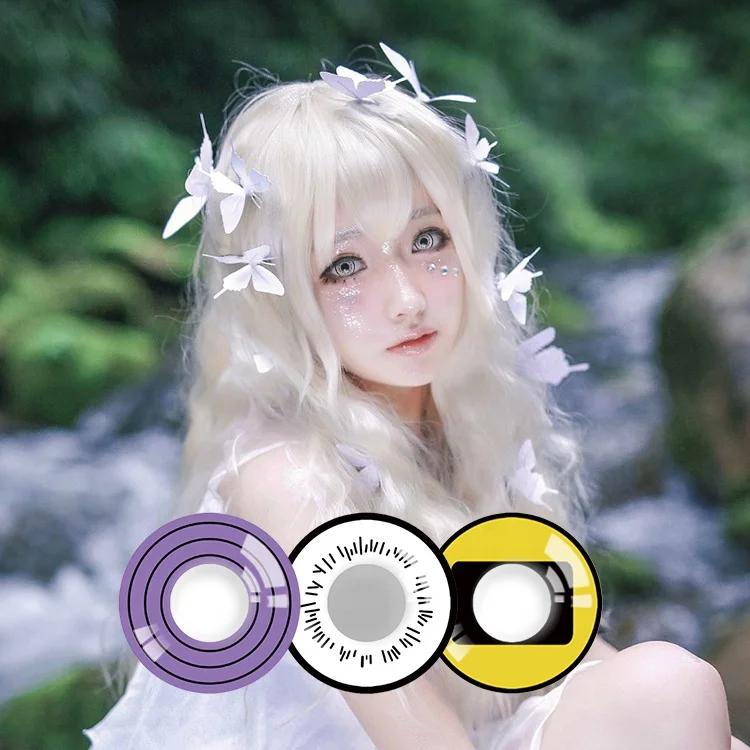 

Realkoko Wholesale Cosplay Color Contact Lenses Halloween Anime Naruto Fancy Wholesale Crazy Contact Lens