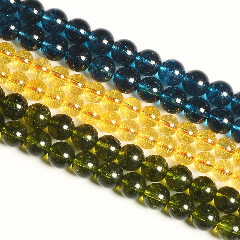 

Wholesale 6-10mm Olivine Round Beads High Quality Natural Peridot Citrine Blue Crystal Loose Beads Gemstone, Pciture