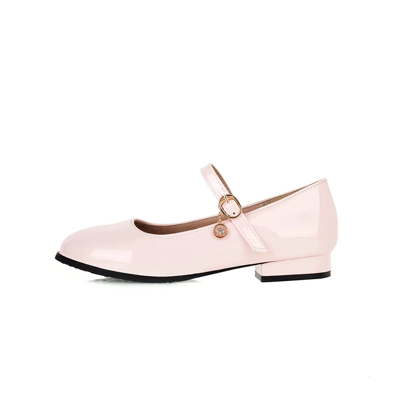 

New Round head solid color Sewing thread Light weight Low Heel commuter shoe