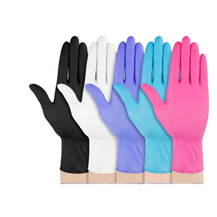 

Black tattoo beauty make up powder free nitrile gloves beauty salon non-medical Fast delivery blue nitrile gloves