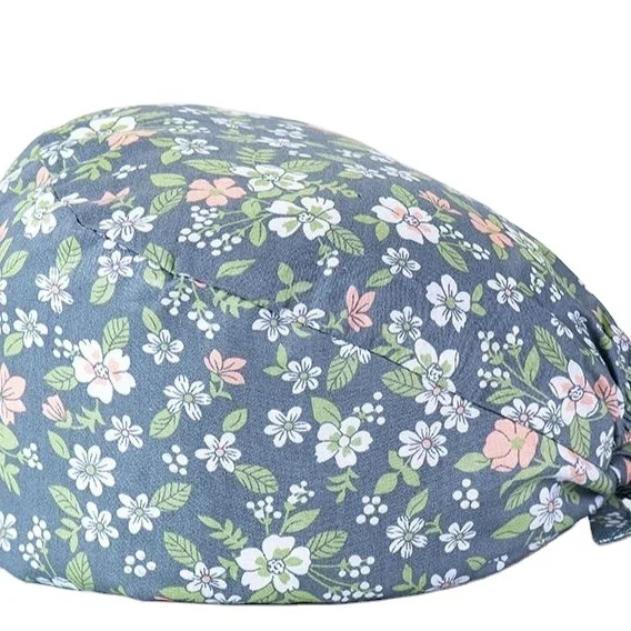 

Unisex printed Cotton doctor's brush hat operate breathable nurse's hat, 35colors