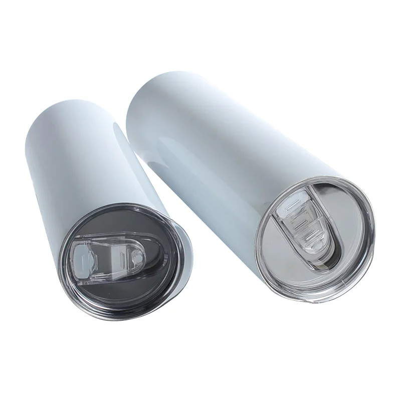 

Sublimation Blanks Double wall White 20oz 30oz Stainless Steel Sublimation Blanks Straight Skinny Tumbler With Lid and Straw