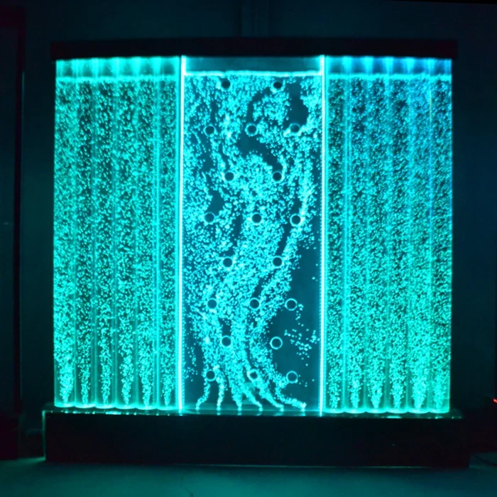 

restaurant room divider acrylic wall led light water bubble screen room divider
