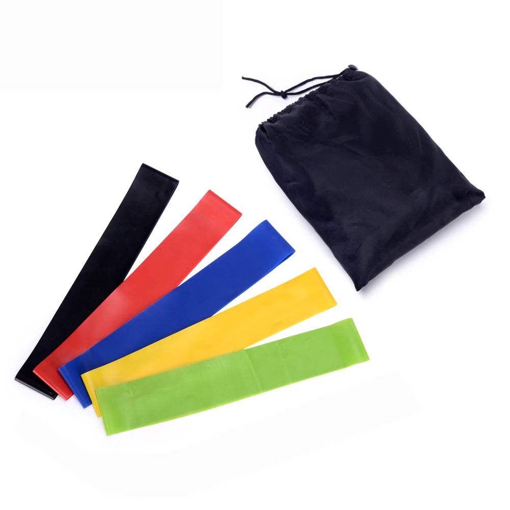 

Wholesale latex 5 levels rubber Yoga loop resistance band, Customized