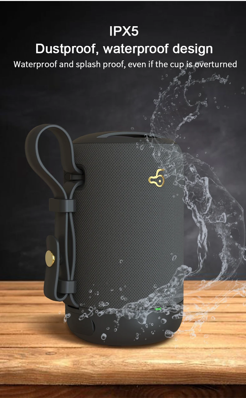 New Stereo Sound Built-in Mic subwoofer speaker B5 Outdoor Portable Wireless waterproof DJ Speaker - ANKUX.COM