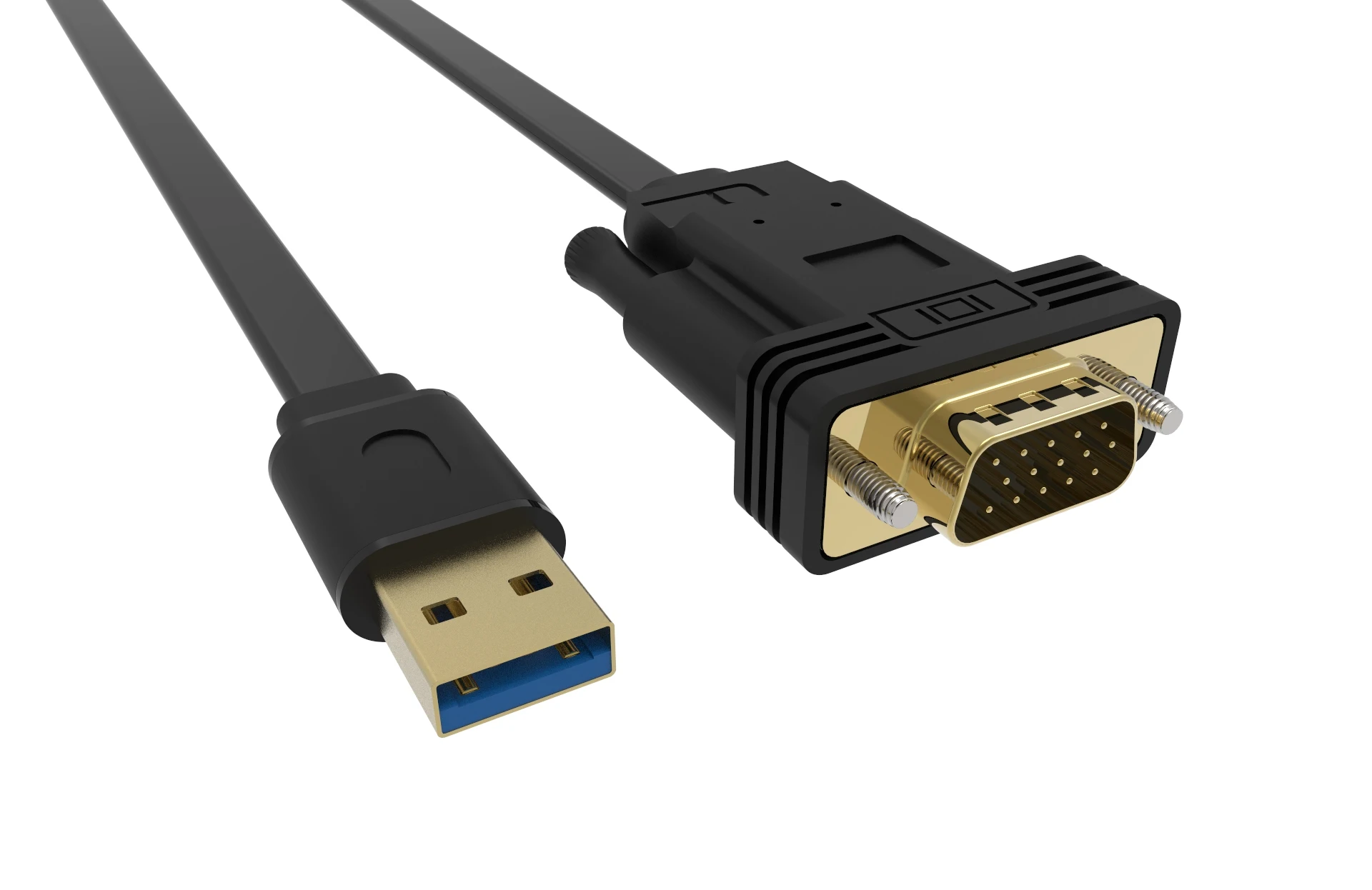 0 转 vga 插头扁平电缆连接器电源适配器