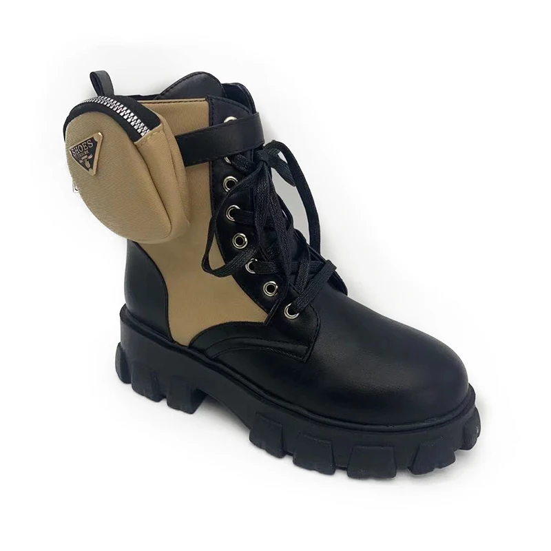 

Wholesale lace-up popular winter military combat army ankle boots with pockets