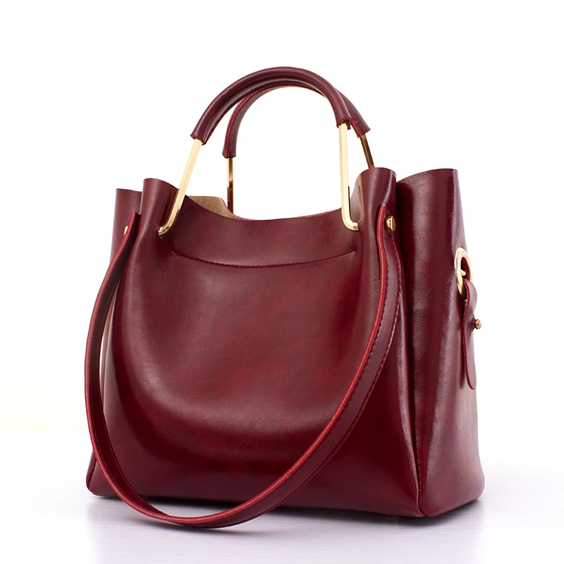 

China Supplier Women Tote Bag Ladies Hand Bags Sets Soft Pu Leather Handbag