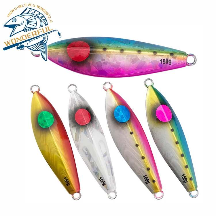 

Hot Selling Lifelike Artificial Metal Lead Eyes Sinking Sea Fishing Luminous Slow Jigging Lure For Saltwater