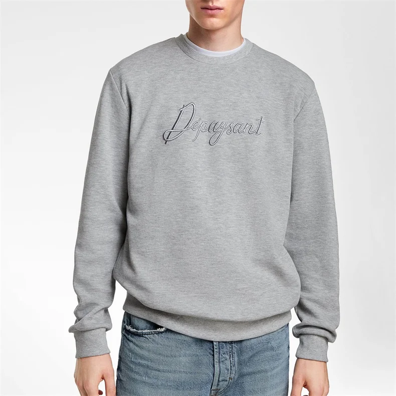 Custom High Quality Crew Neck Embroidery Men Oversized Sweatshirt Buy