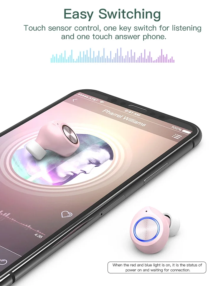 Waterproof noise canceling mini in-ear headphones wireless bluetooths 5.0 Tws earphone 2020 new arrivals electronic - ANKUX.COM
