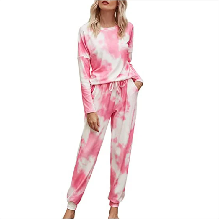 

Fashion casual sports wear for girls print long sleeves pajamas