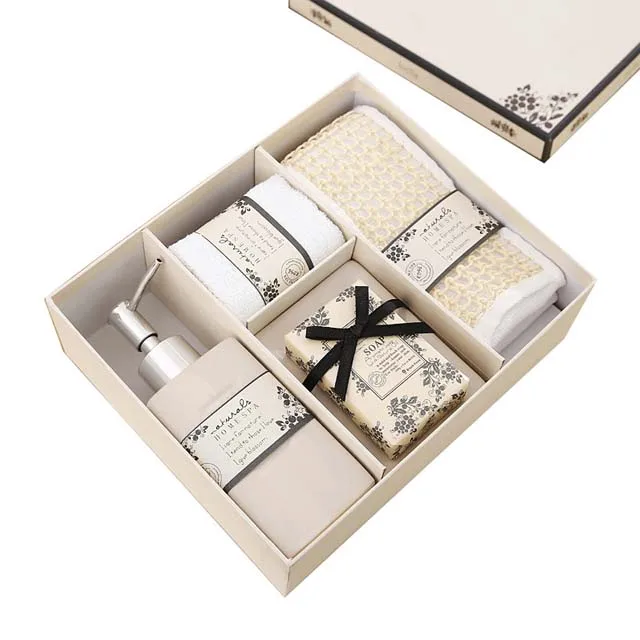 4 pack Bath and Body Gift Set with Perfect Gift Box for Women