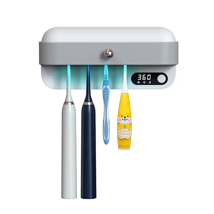 

VANSU 2 in 1 USB Portable UVC Sanitizer LED Light UV Toothbrush Sterilizer Holder With Battery