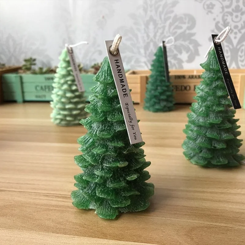 

3D Christmas Tree Pine Cone Silicone Candle Mold Soap Clay Making DIY Cake mold Decoration