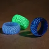Glow in Dark Ring Resin Luminous Man Flame Design Glowing Ring Illuminate Design