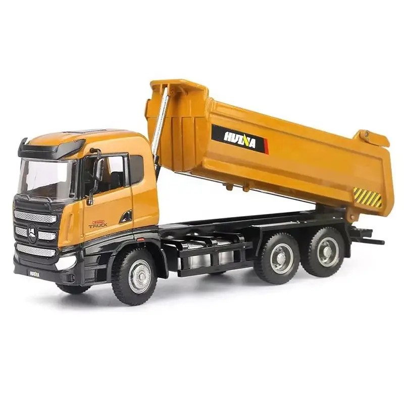 

Beloved Huina 1718 1:50 He Gold Mine truck model Static dump truck model Die cast construction truck Series children's toys