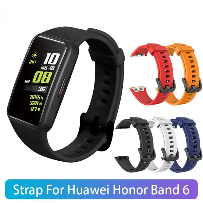 

EMAKER 2021 New Model Replacement Silicone Watchband for Huawei Honor Band 6 Strap, 10colors