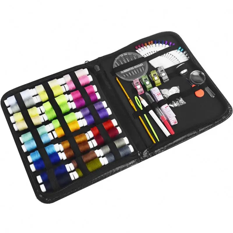 

creative hand sewing tool travel box set ,NAY6y sewing kit box gifts, Black (bag)