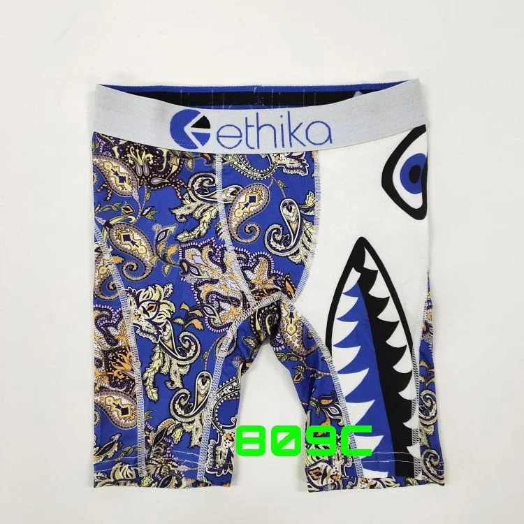 

Fashionable toddler ethika underwear shark style printing polyester kids quick dry breathable boxers boy underwear briefs, As picture