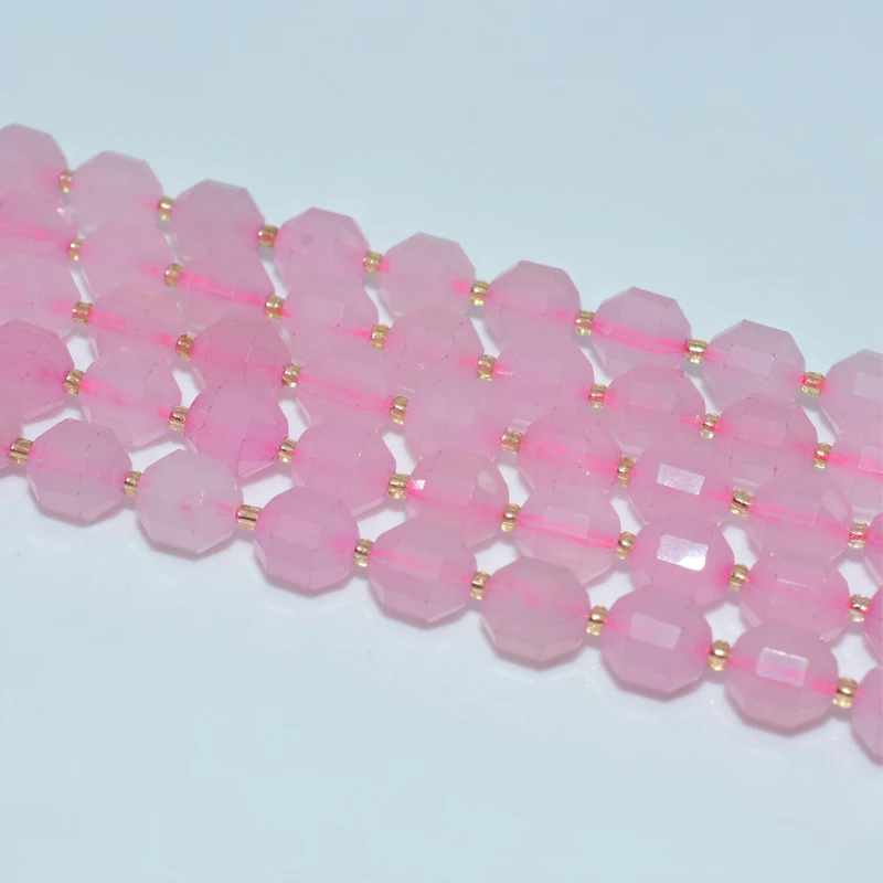 

Trade Insurance  Best Quality Bucket Shaped Rose Quartz Loose Beads, Pink