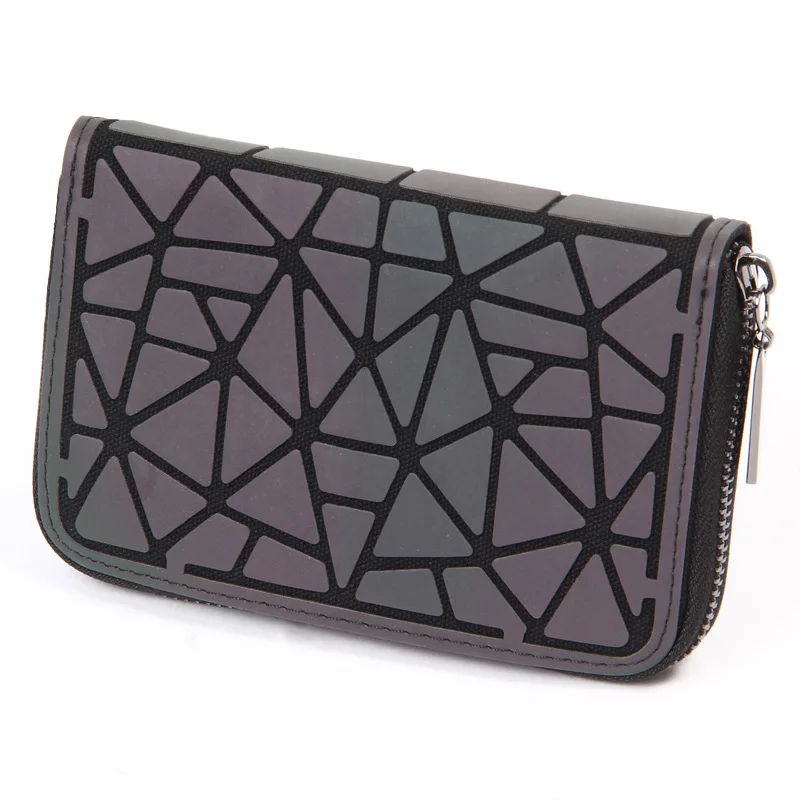 

Irregular geometry hand purse man women multifunctional small PU wallet
