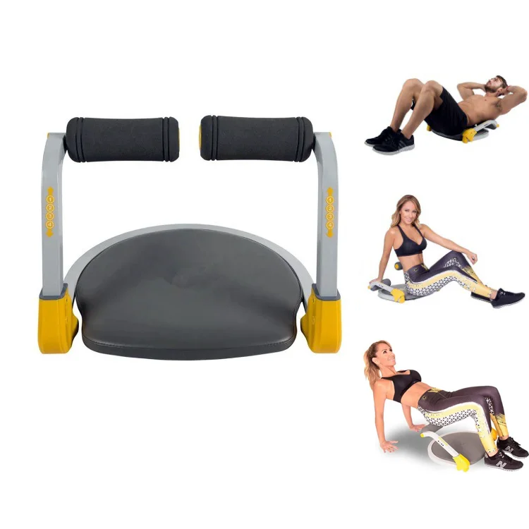 

ABS exercise equipment ab machine for abdominal total body workout home gym fitness equipment abs workout equip, Gray/yellow