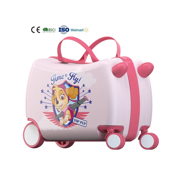 

abs 4 wheels travelling luggage suitcase 16inch kids ride on case, Customized