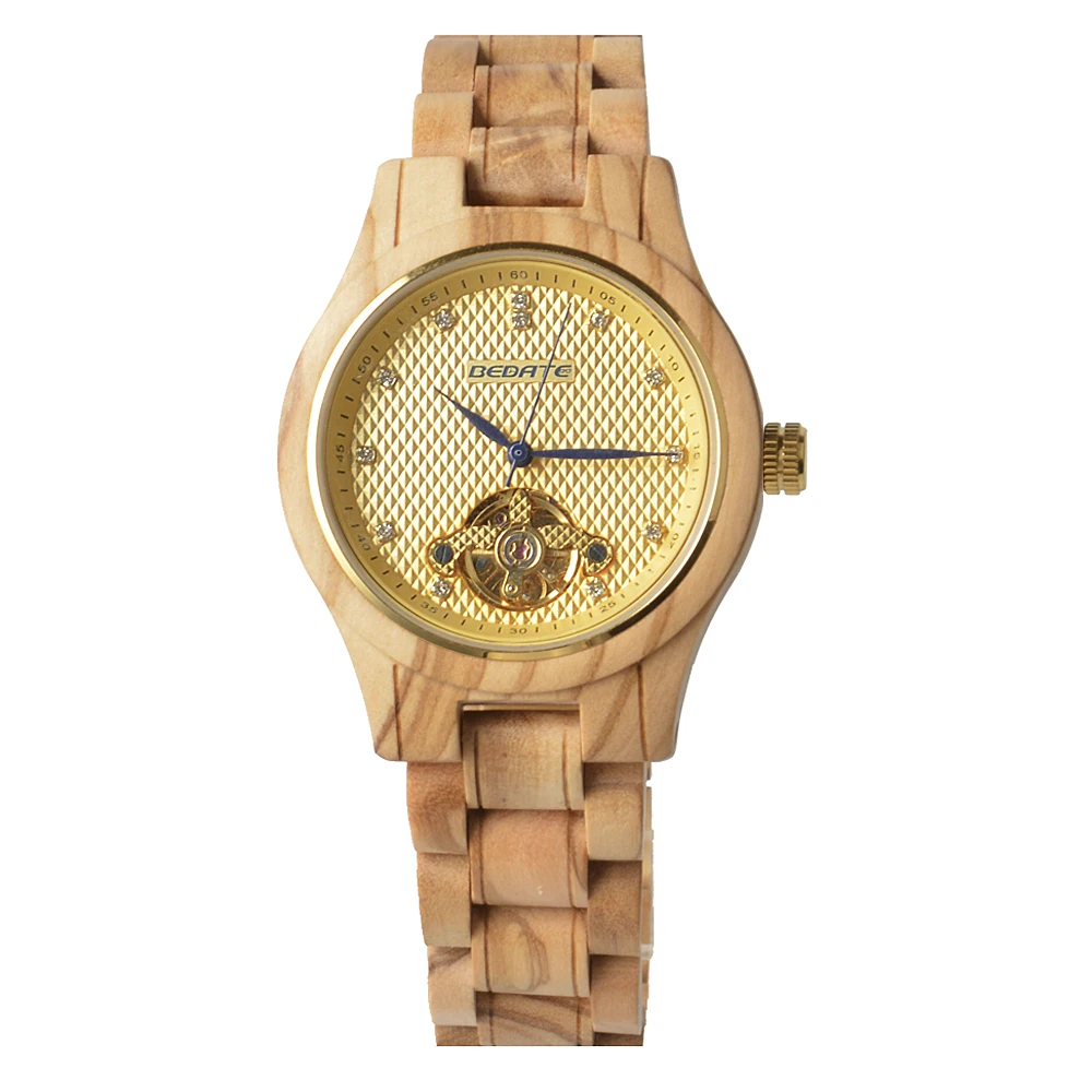 

Hot sale wood watch SD006 mechanical wristwatch luxury watches with wooden box packing