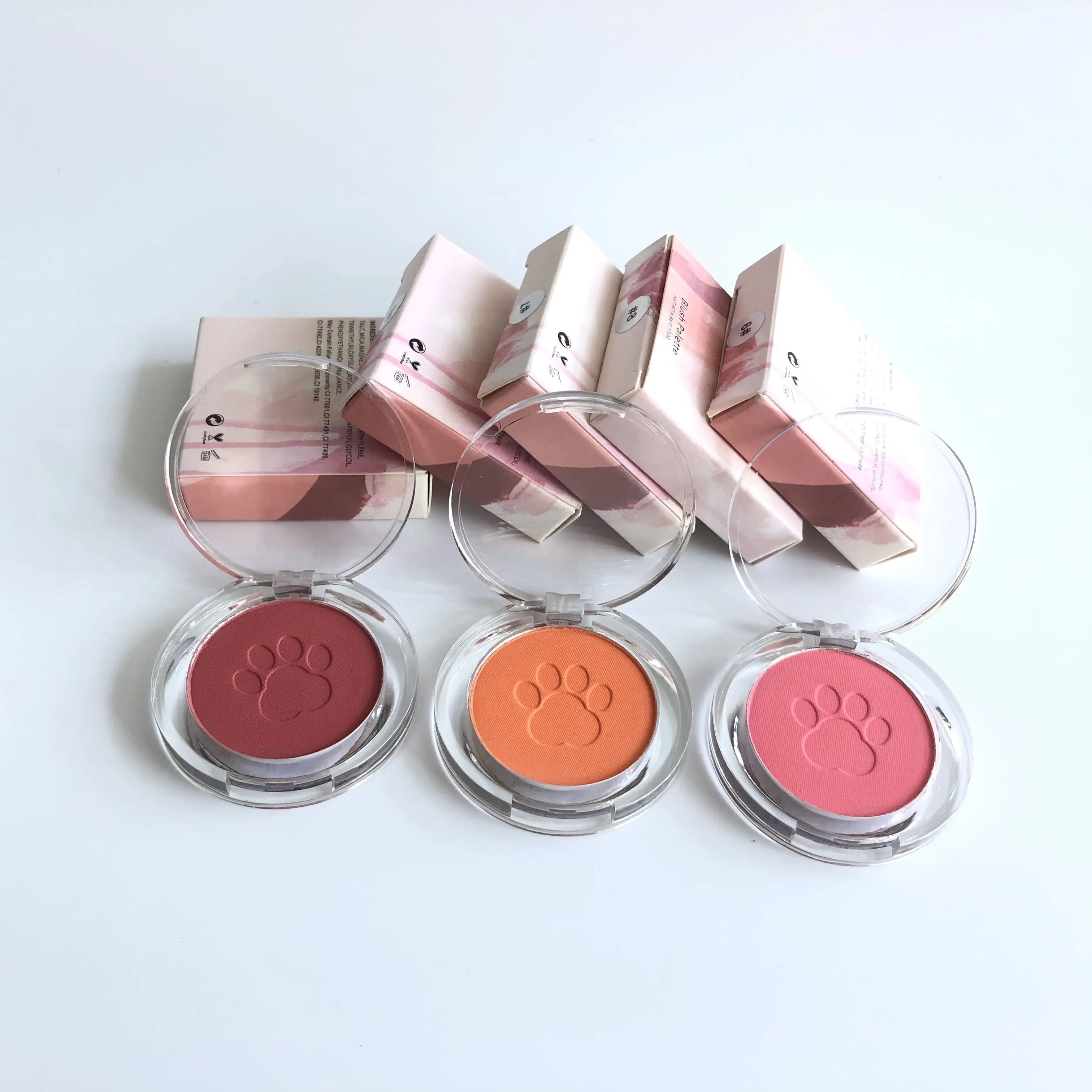 

Cosmetics makeup blush palette private label wholesale China vendor shining vegan cute for woman powder blush, 10 color