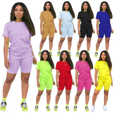 

Two Piece Outfits for Women Short Sets Women 2 Piece Outfits-Casual Short Sleeve Women Tracksuits, 10 colors