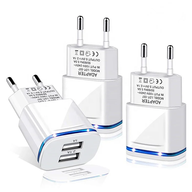 Led Phone Charger Home Carregador Celular Dual Portable Cargador Mobile Charger 2 Ports Usb Charger