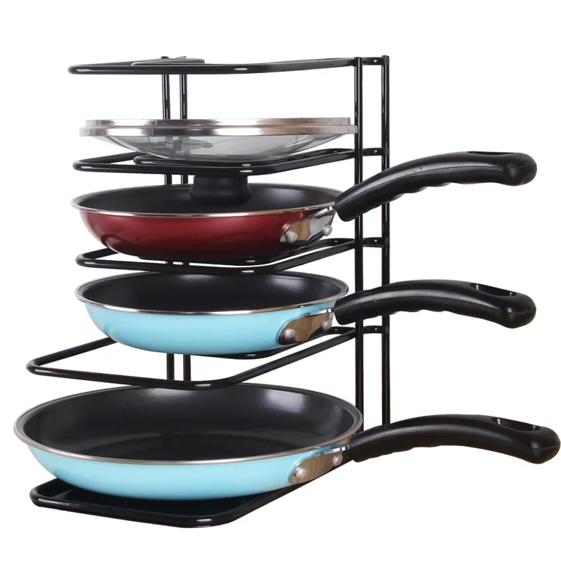 

kitchen pots and pans organizer rack for cabinet, Copper powder coating