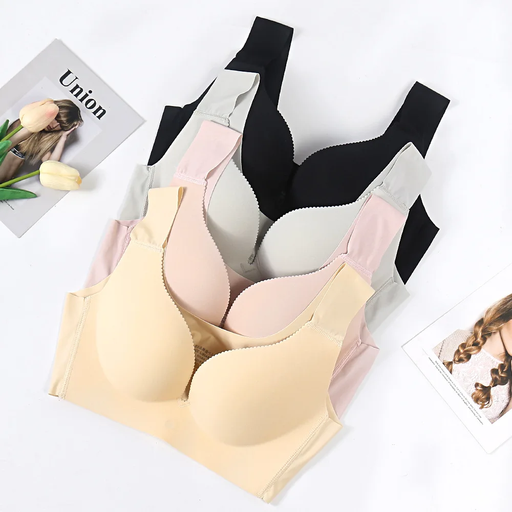 

Factory Stock Women Breathable Anti Bacterial Bra Plus Size Push Up Seamless Organic Cotton Sexy nursing Bra