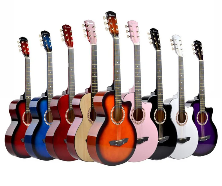 

wholesale musical instrument cheap 38 inches cowboy acoustic guitar, Customer's request