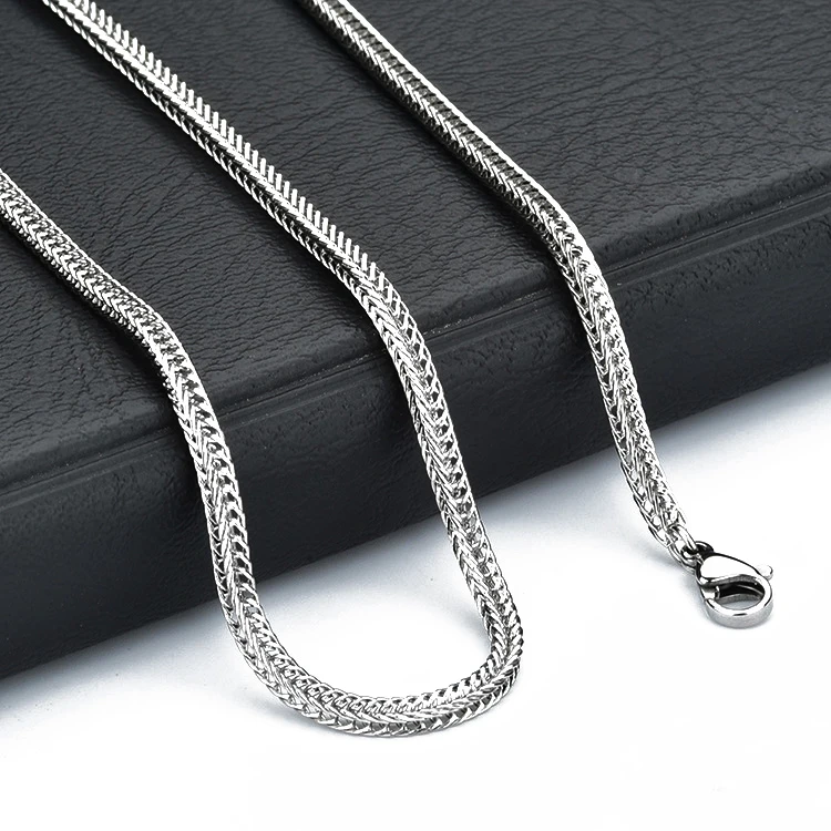 

1.5/2/3mm width Men Women Foxtail Chain Necklace 2020 Fashion Stainless Steel Necklace Chain Wholesale