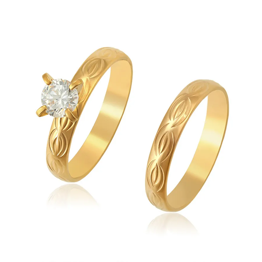 

R-59 xuping jewelry Classic Style Simple Elegant Fashion Diamond Wedding Engagement Ring Set