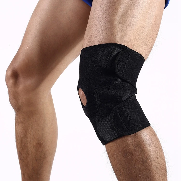 

Professional Neoprene knee protector sport Knee pad hinged knee brace adjustable, Black